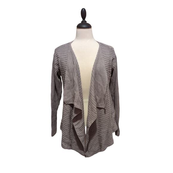 Milano Draping Open Front Cardigan Sweater Size L - Picture 1 of 4